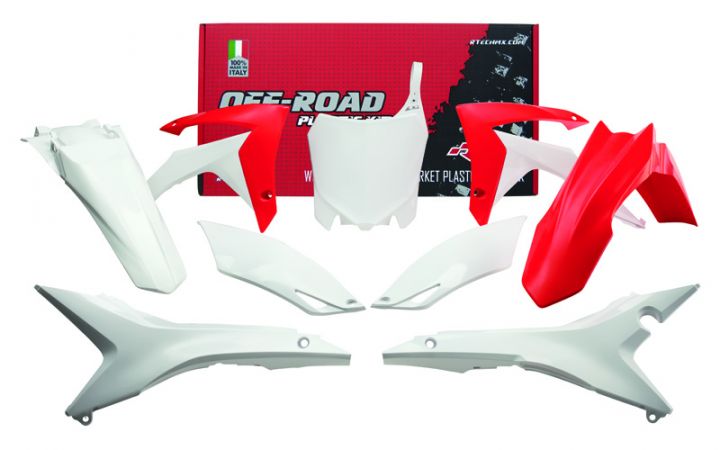 סט פלסטיק CRF250-450 13-17 אדום לבן