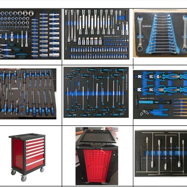 עגלת כלים שבע מגירות כולל כלים
